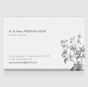 Carte de visite grand format - Ref CV-D15706