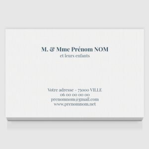 Carte de visite grand format - Ref CV-D15707