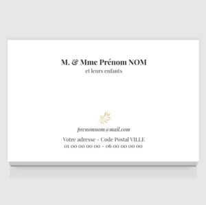 Carte de visite grand format - Ref CV-D15708