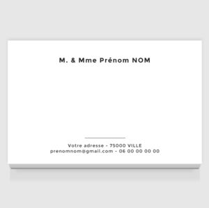 Carte de visite grand format - Ref CV-D15740