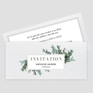 Carton d'invitation recto verso - Ref IV-A15742