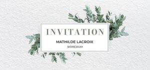 Carton d'invitation recto verso - Ref IV-A15742