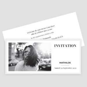 Carton d'invitation recto verso - Ref IV-A15747