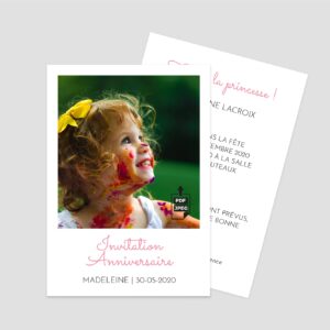Carton d'invitation A6 recto verso - Ref IV-B15759