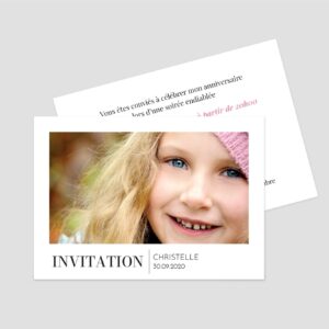 Carton d'invitation A6 recto verso - Ref IV-B15763