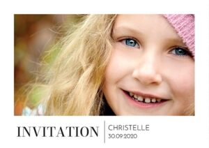 Carton d'invitation A6 recto verso - Ref IV-B15763