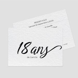 Carton d'invitation A6 recto verso - Ref IV-B15771