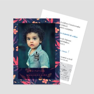 Carton d'invitation A6 recto verso - Ref IV-B15772