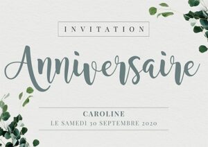 Carton d'invitation A6 recto verso - Ref IV-B15773