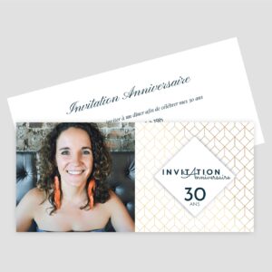 Carton d'invitation recto verso - Ref IV-A15775