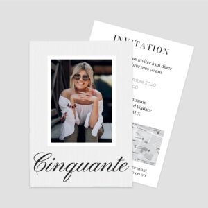 Carton d'invitation A6 recto verso - Ref IV-B15777