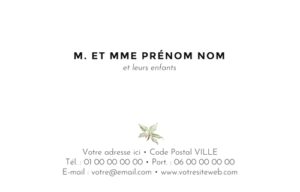 Carte de visite grand format - Ref CV-D15819