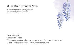 Carte de visite grand format - Ref CV-D15824