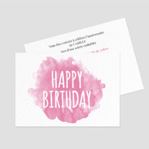 Carton d'invitation A6 recto verso - Ref IV-B15833