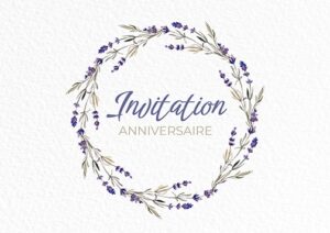 Carton d'invitation A6 recto verso - Ref IV-B15836