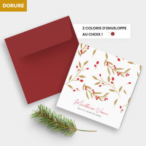 Carte de voeux 2 volets - Ref CX-A15884-GOLD