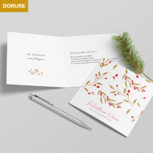Carte de voeux 2 volets - Ref CX-A15884-GOLD