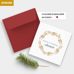 Carte de voeux 2 volets - Ref CX-A15887-GOLD