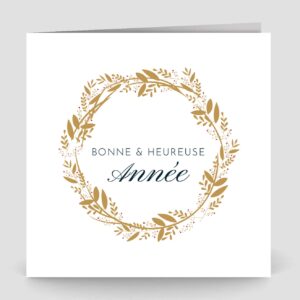 Carte de voeux 2 volets - Ref CX-A15887-GOLD