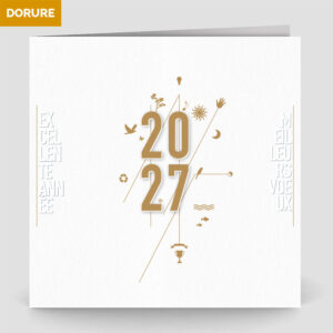 Carte de voeux 2 volets - Ref CX-A16086-GOLD – Image 5