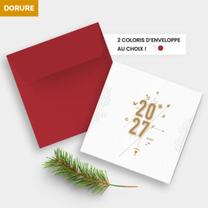 Carte de voeux 2 volets - Ref CX-A16086-GOLD – Image 4