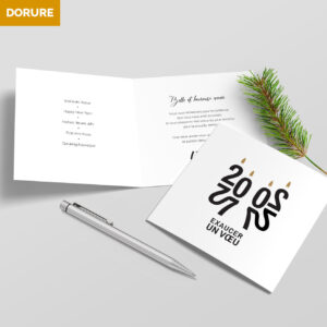 Carte de voeux 2 volets - Ref CX-A16088-GOLD – Image 3