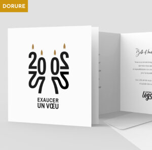 Carte de voeux 2 volets - Ref CX-A16088-GOLD