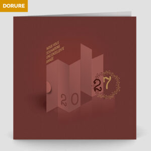Carte de voeux 2 volets - Ref CX-A16091-GOLD – Image 3