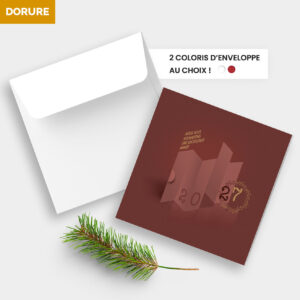 Carte de voeux 2 volets - Ref CX-A16091-GOLD – Image 4