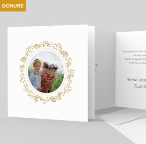 Carte de voeux 2 volets - Ref CX-A16101-GOLD