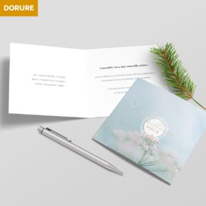 Carte de voeux 2 volets - Ref CX-A16103-GOLD