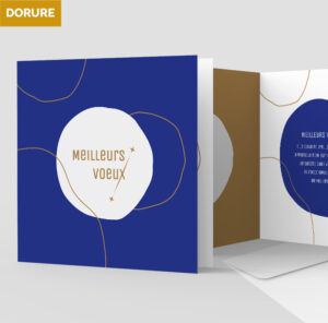 Carte de voeux 2 volets - Ref CX-A16230-GOLD