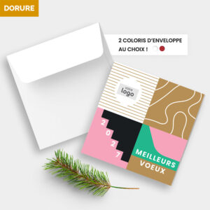 Carte de voeux 2 volets - Ref CX-A16231-GOLD – Image 4