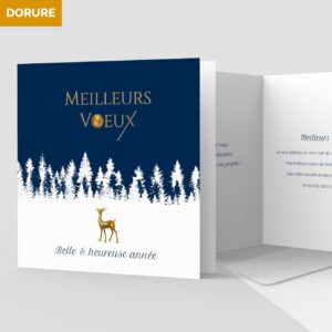 Carte de voeux 2 volets - Ref CX-A16234-GOLD
