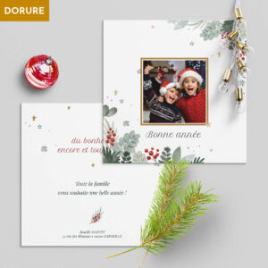 Carte de voeux recto verso - Ref CX-A16235-GOLD