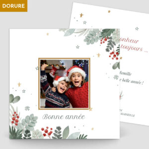 Carte de voeux recto verso - Ref CX-A16235-GOLD