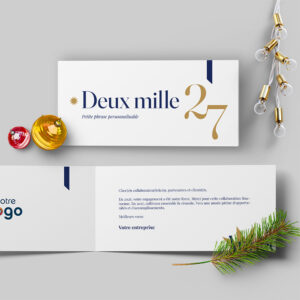 Carte de voeux 2 volets - Ref CX-B16347-GOLD – Image 3