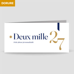 Carte de voeux 2 volets - Ref CX-B16347-GOLD