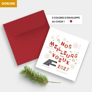 Carte de voeux 2 volets - Ref CX-A16365-GOLD – Image 4