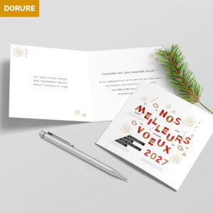 Carte de voeux 2 volets - Ref CX-A16365-GOLD – Image 3