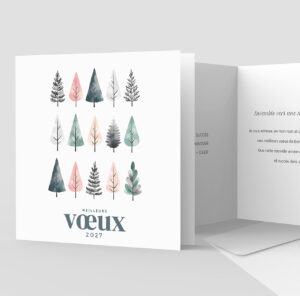 Carte de voeux 2 volets - Ref CX-A16396