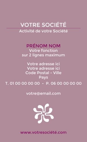 Carte de visite verticale - Ref CV-G1825
