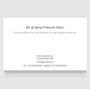 Carte de visite grand format - Ref CV-D2042