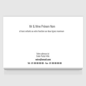 Carte de visite grand format - Ref CV-D2043