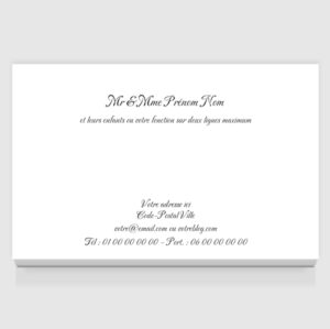 Carte de visite grand format - Ref CV-D2044
