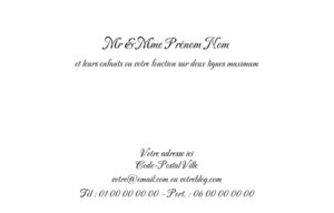 Carte de visite grand format - Ref CV-D2044