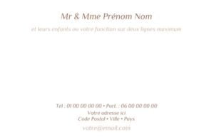 Carte de visite grand format - Ref CV-D2045