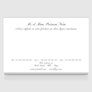 Carte de visite grand format - Ref CV-D2046