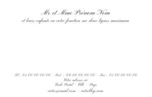 Carte de visite grand format - Ref CV-D2046