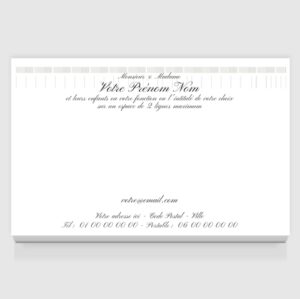 Carte de visite grand format - Ref CV-D244